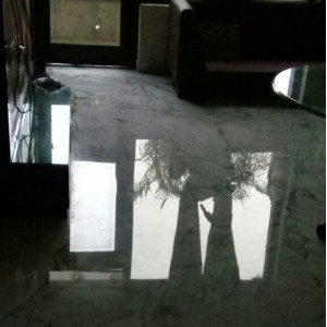 White Marble Floor PolishIng In Nidhi Apartment